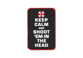 JTG Keep Calm og Shoot gummipatch - Multicolor