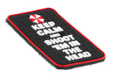 JTG Keep Calm og Shoot gummipatch - Multicolor