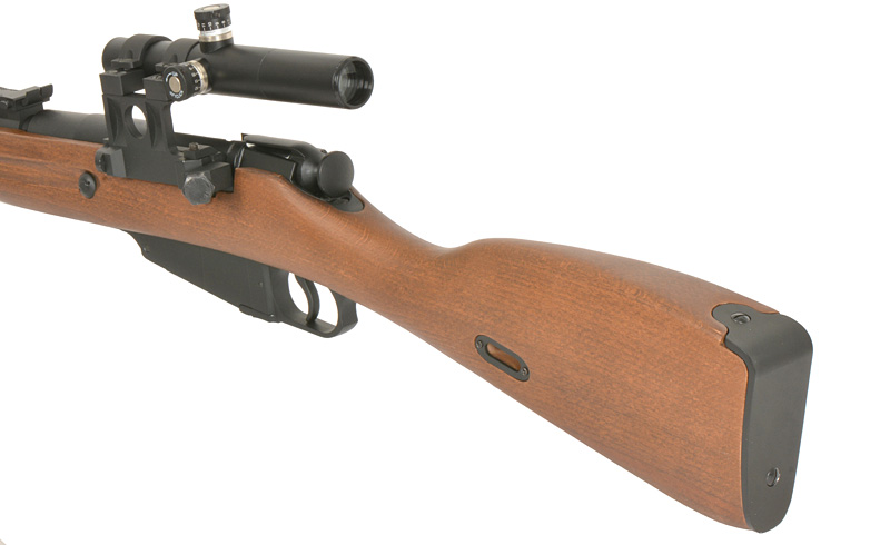 Mosin Nagant 1891/30 PU Scope Bolt-Action Airsoft Riffel – Real Wood