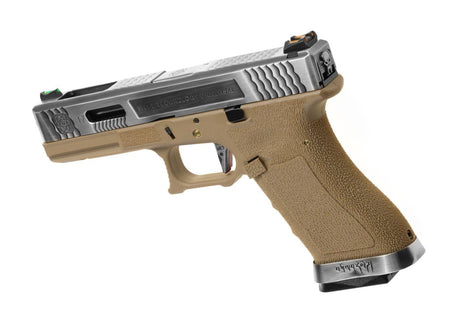 WE G-Force 17 SV Silver Barrel Metal Version GBB - Desert