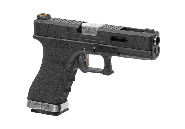 WE G-Force 18C BK Silver Barrel Metal Version GBB - Black