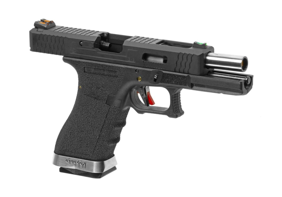 WE G-Force 18C BK Silver Barrel Metal Version GBB - Black