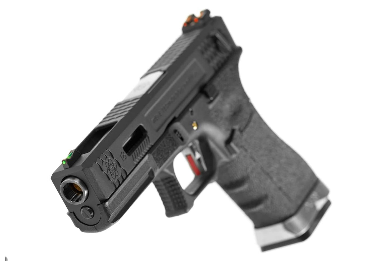 WE G-Force 18C BK Silver Barrel Metal Version GBB - Black