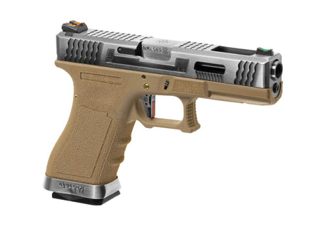 WE G-Force 18C SV Silver Barrel Metal Version GBB - Desert