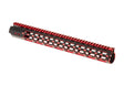 Leapers AR-15 15.3 Tommer Super Slim Free Float Forskæfte M-LOK - Sort/Rød