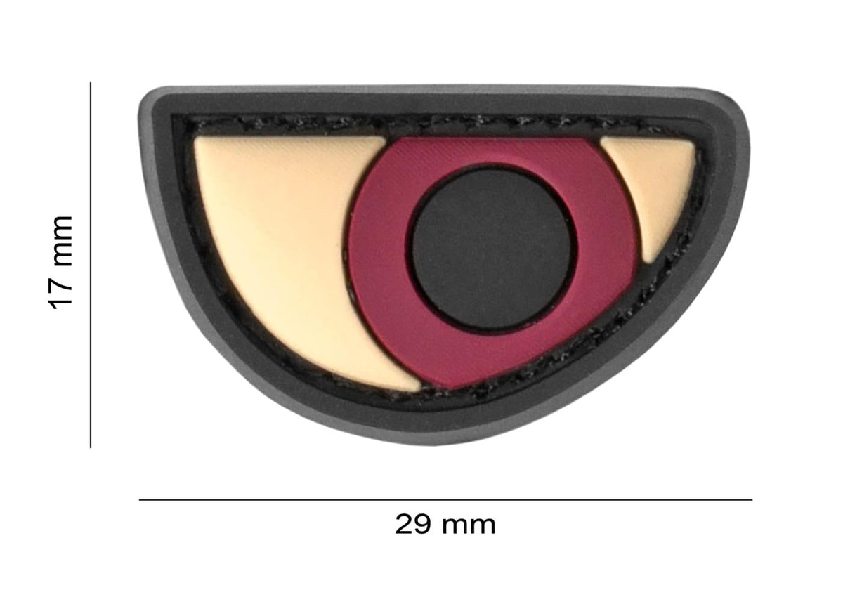 JTG Angry Eyes gummipatch - Multicolor