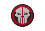 JTG Deathpool Skull gummipatch - Multicolor
