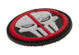 JTG Deathpool Skull gummipatch - Multicolor