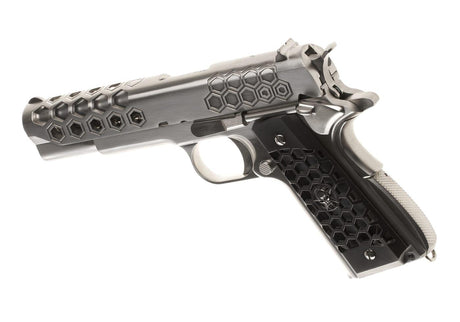 WE M1911 Hex Cut Full Metal GBB - Silver
