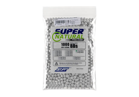 Geoffs 0.43g Bio BB Super Natural Precision 1000rds - Hvid
