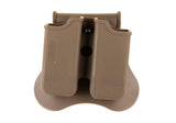 Amomax Dobbelt magasinlomme für P226 / M9 / CZ P-09 - Dark Earth