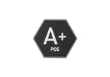 JTG Bloodgroup Hexagon gummipatch A Pos - SWAT