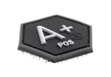 JTG Bloodgroup Hexagon gummipatch A Pos - SWAT