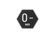 JTG Bloodgroup Hexagon gummipatch 0 Neg - SWAT