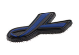 JTG Thin Blå Line Ribbon gummipatch - Multicolor