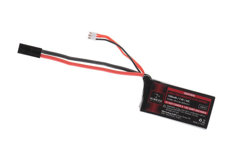 Nimrod Lipo 7.4V 1300mAh 65C Graphene Mini / PEQ Type - Sort