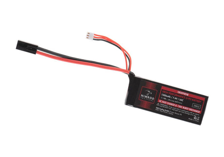 Nimrod Lipo 7.4V 1500mAh 65C Graphene Mini Type - Sort