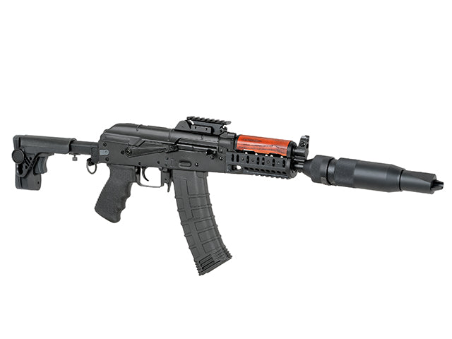 AK russisk telescopic foldable kolbe - Sort