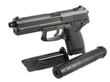 SOCOM pistol replica med lyddæmper (Grøn Gas version)
