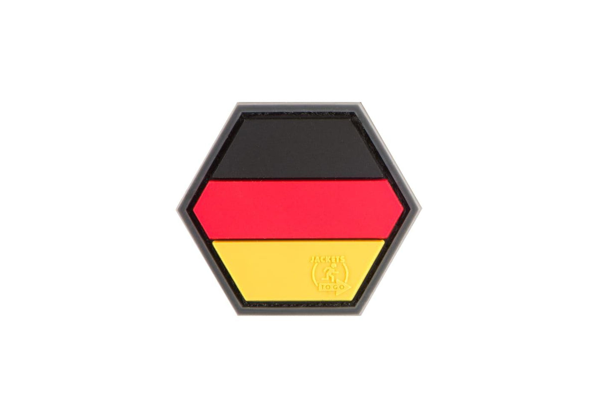 JTG German Flag Hexagon gummipatch - Multicolor