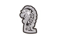 JTG Northman Dragon Ship Head gummipatch - Hvid