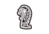 JTG Northman Dragon Ship Head gummipatch - Hvid