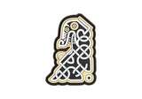 JTG Northman Tribal Dragon Ship Head gummipatch - Multicolor