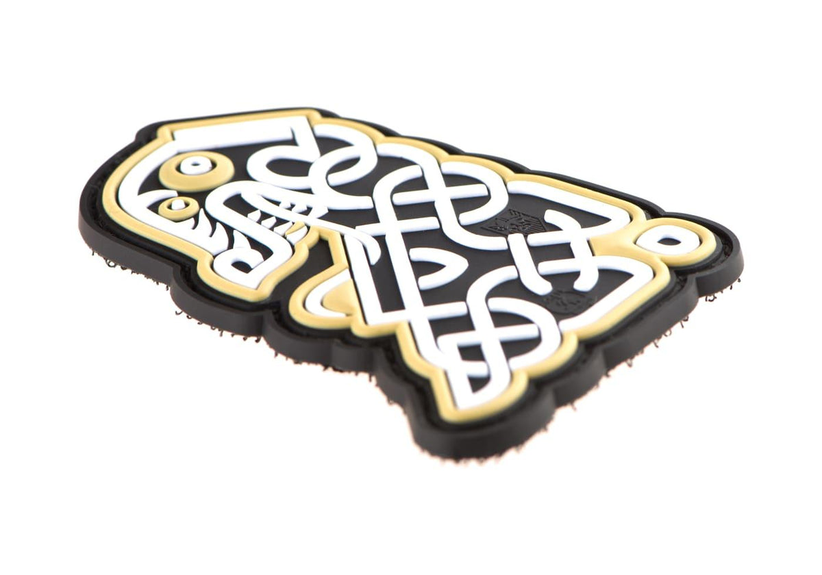 JTG Northman Tribal Dragon Ship Head gummipatch - Multicolor