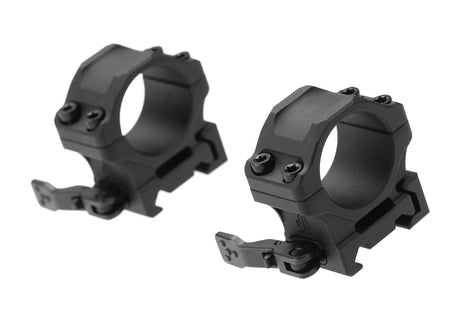 Leapers Accu-Sync QR 25.4mm Lav Profil Ringe - Sort