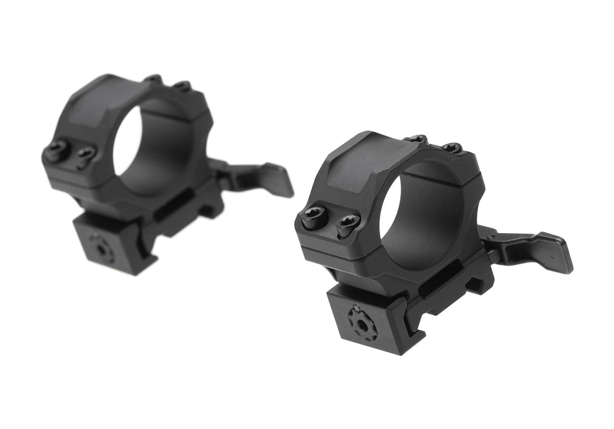 Leapers Accu-Sync QR 25.4mm Lav Profil Ringe - Sort