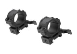 Leapers Accu-Sync QR 25.4mm Lav Profil Ringe - Sort
