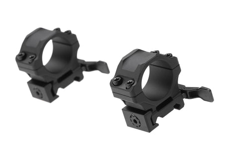 Leapers Accu-Sync QR 25.4mm Lav Profil Ringe - Sort
