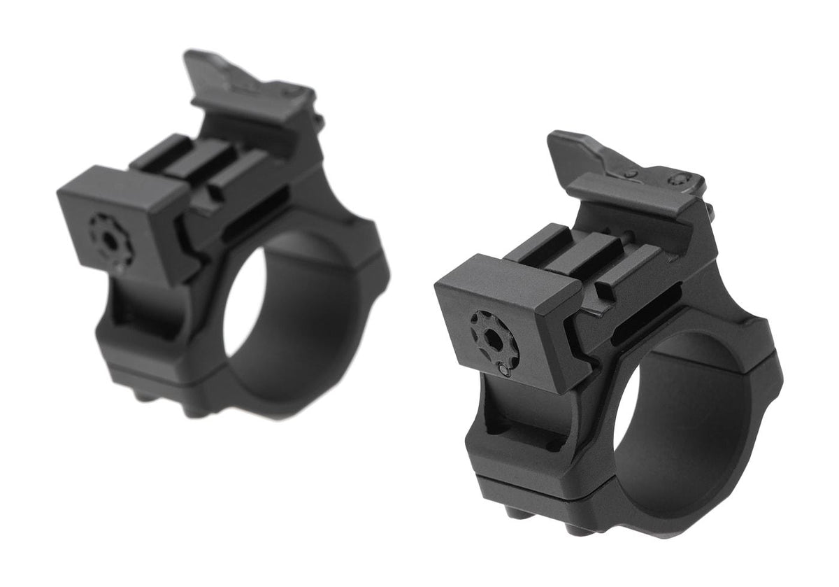 Leapers Accu-Sync QR 25.4mm Lav Profil Ringe - Sort