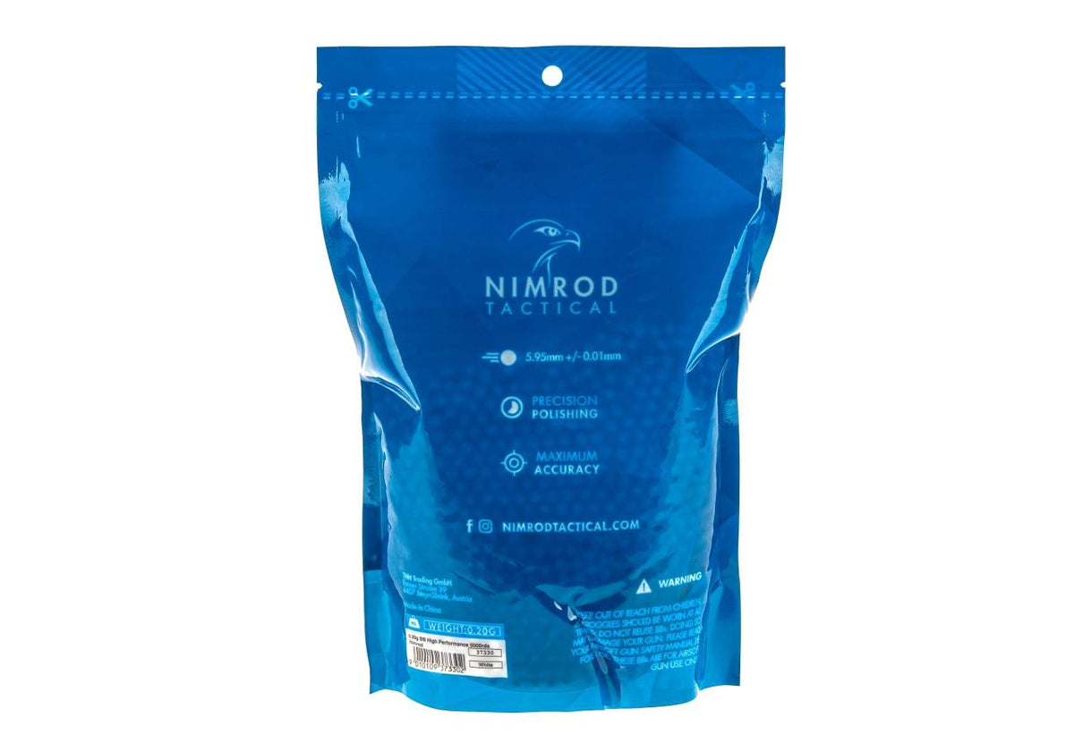 Nimrod 0.20g BB High Performance 5000rds - Hvid