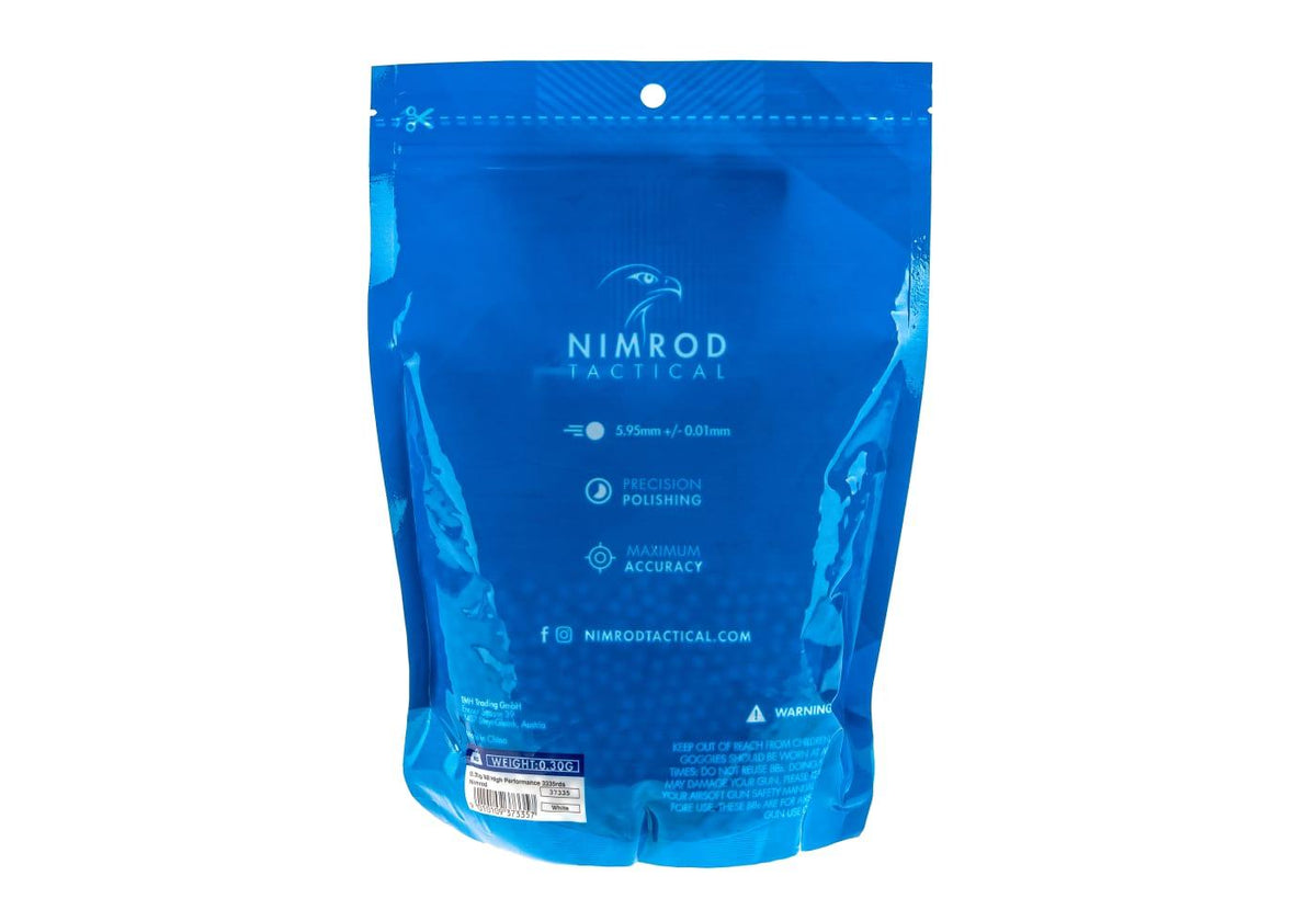 Nimrod 0.30g BB High Performance 3335rds - Hvid