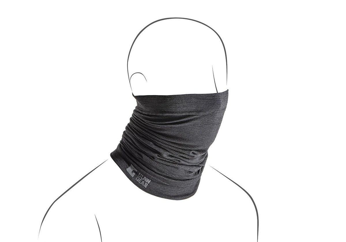 Clawgear Merino Seamless Neck Gaiter Long - Sort
