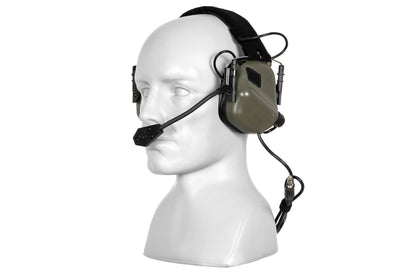 M32 Electronic Hearing Protection w/ Microphone - OD Green