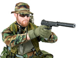 SOCOM pistol replica med lyddæmper (Grøn Gas version)