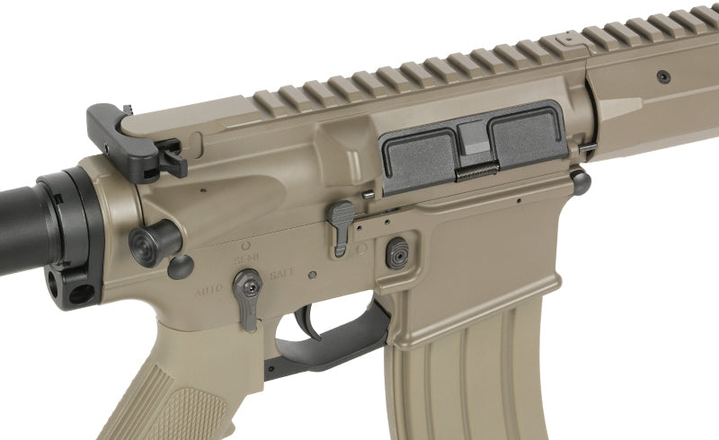 WE13 9,5" M4/AR-15 Knight's Armament Airsoft Riffel, 30 RPS, ETU - TAN
