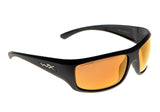 Wiley X WX Omega Captivate Polariseret Bronze Spejl - Sort