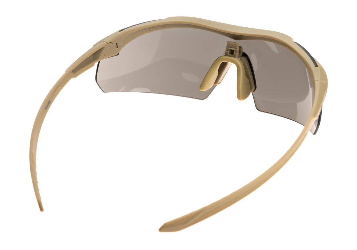 WX VAPOR COMM 2.5, Mat Sandfarve Stel, Grå/Klar/Klar Orange Linse