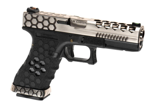 AW Custom VX0200 Hex Cut Full Metal GBB - Silver