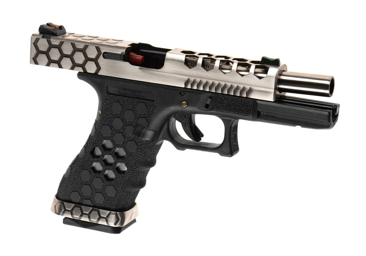 AW Custom VX0200 Hex Cut Full Metal GBB - Silver