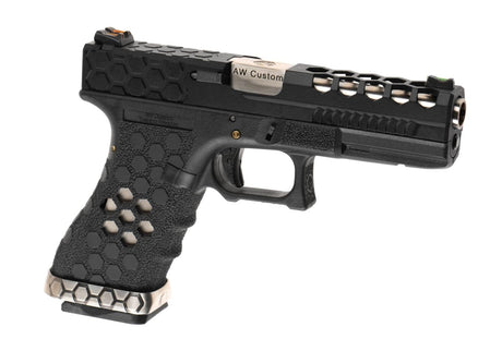 AW Custom VX0201 Hex Cut Full Metal GBB - Black