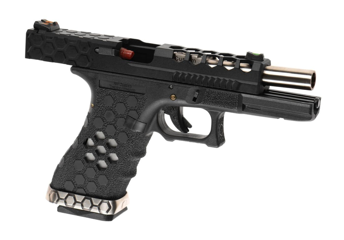 AW Custom VX0201 Hex Cut Full Metal GBB - Black