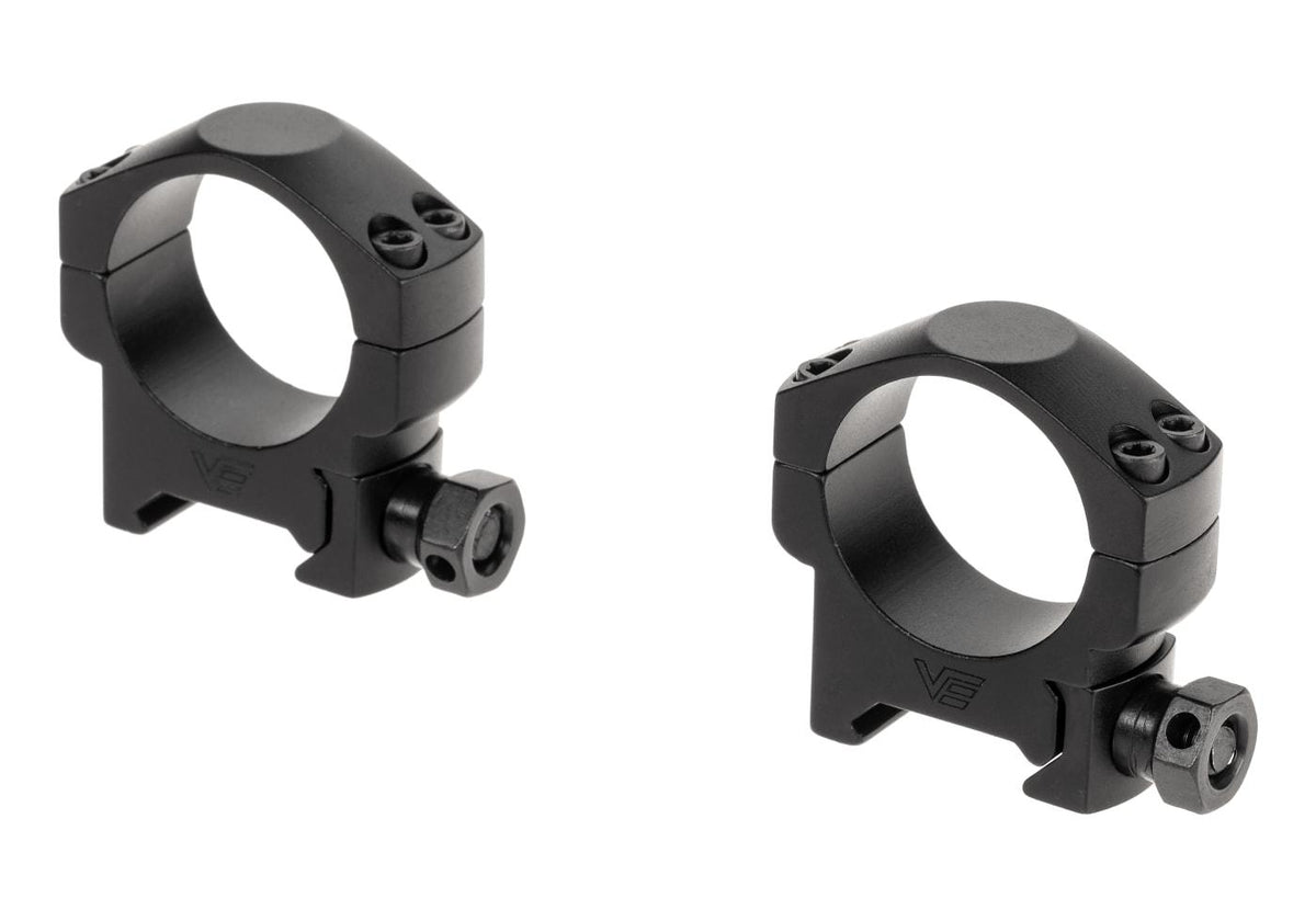 Vector Optics 30mm Lav Profil Weaver Ringe - Sort