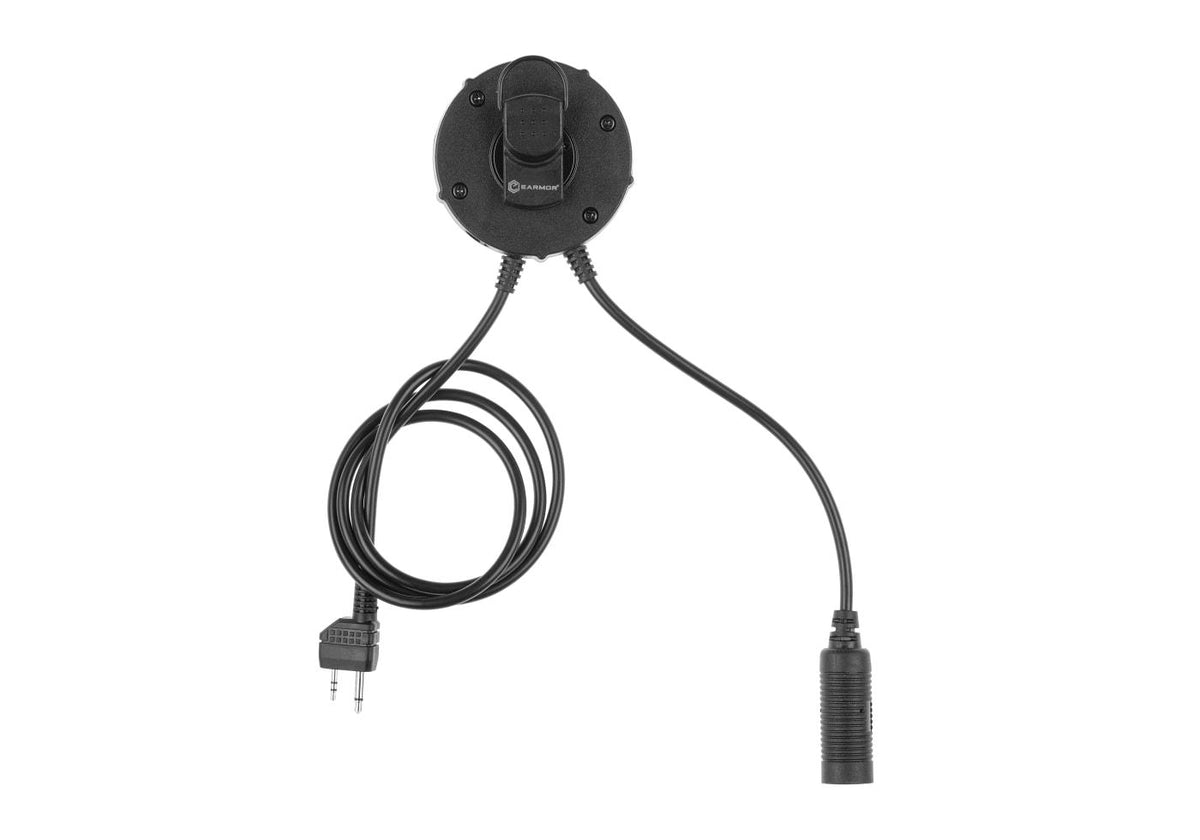 Earmor M55 Taktisk PTT Midland - Sort