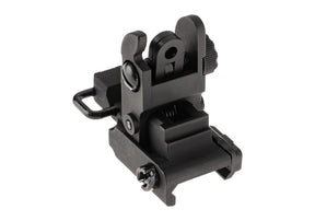 Pirate Arms M4SS Polymer Foldable Rear Sigte - Sort