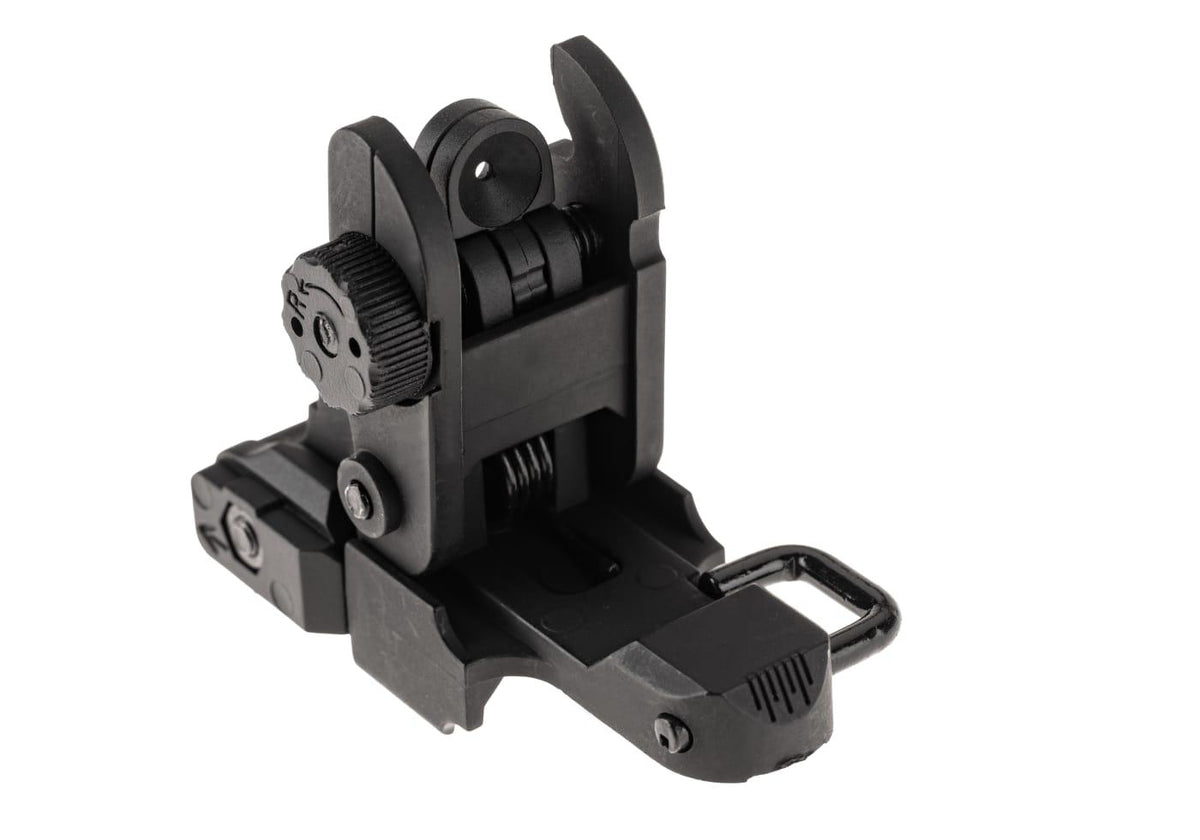 Pirate Arms M4SS Polymer Foldable Rear Sigte - Sort