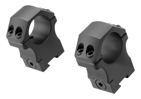Leapers P.O.I. High Profil 1 Tommer Dovetail Ringe - Sort